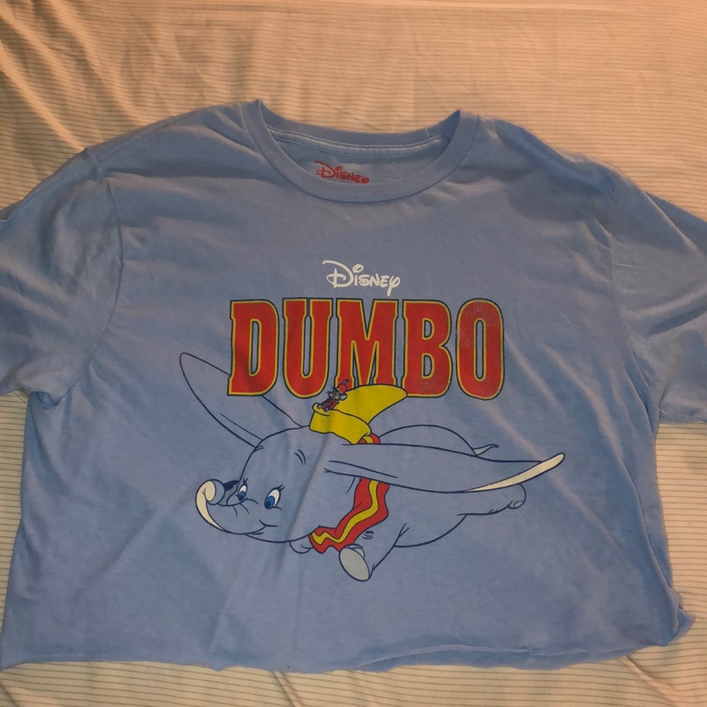 Blue Graphic Crop Tee